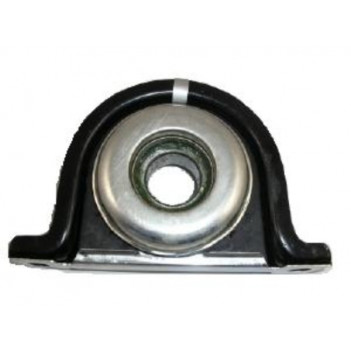 Heavy-duty 60mm center bearing showing vulcanized rubber isolator with steel mounting bracket.