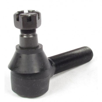 Left-hand tie rod end showing ball joint mechanism with threaded stud and grease fitting.