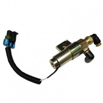 Freightliner Argosy solenoid valve with electrical connector and air line fittings.