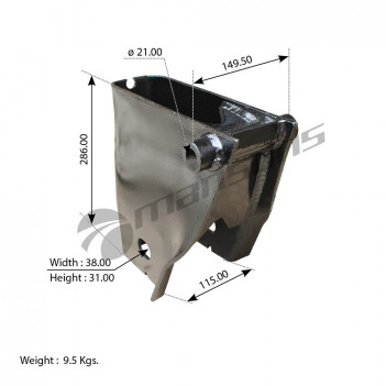 Weweler heavy-duty suspension center hanger showing steel mounting plates and pivot points.