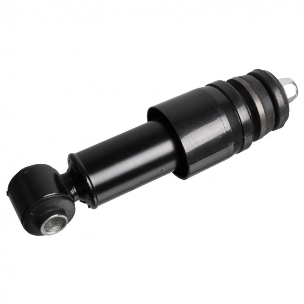 Volvo V4 cab rear shock absorber showing horizontal mounting and cab attachment points.