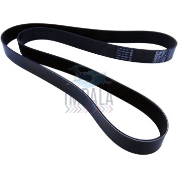 V-ribbed fan belt for Freightliner Argosy trucks with Cummins ISX engines, ensuring reliable cooling system performance.