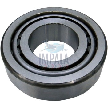 Freightliner front outer wheel bearing showing tapered rollers and steel raceway.