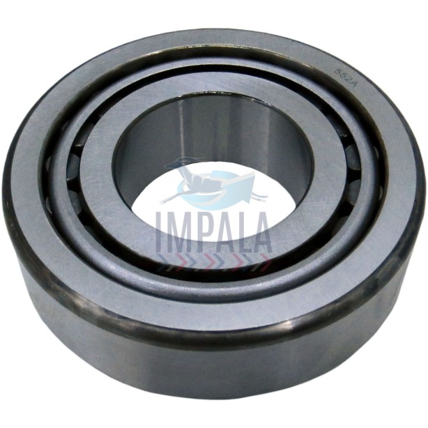 Freightliner front outer wheel bearing showing tapered rollers and steel raceway.