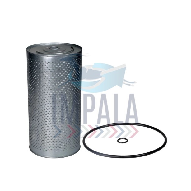 Heavy-duty Cummins Detroit Diesel engine bypass oil filter O-5704 with metal housing. Heavy-duty Cummins Detroit Diesel engine bypass oil filter O-5704 with metal housing.