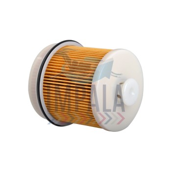 OEM-style Isuzu 6HK1/4HK1 fuel filter cartridge with metal housing and sealing gasket.