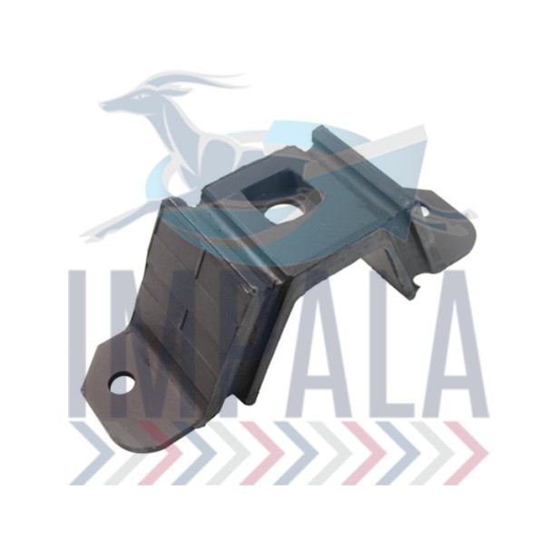 Heavy-duty upper engine mount for Freightliner Argosy trucks showing rubber isolator with steel mounting plates.