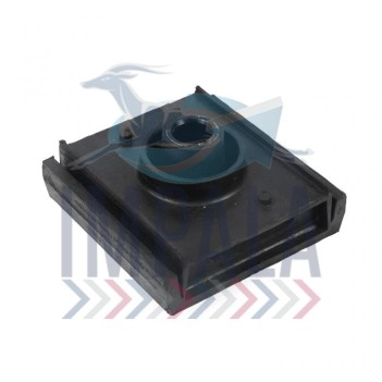 International 98I square engine mount showing reinforced rubber isolator with steel mounting plates.