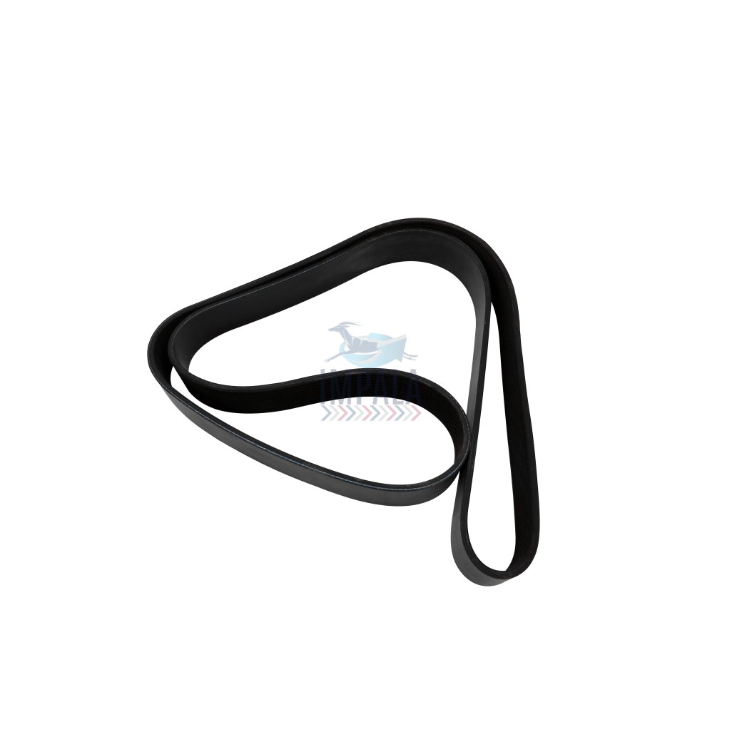 Heavy-duty alternator belt for Volvo D13A and FH13 V3 engines, featuring ribbed design for enhanced grip and longevity.