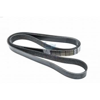 V-ribbed fan belt for Freightliner trucks with CAT C12 engines, ensuring reliable cooling system performance