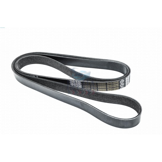 V-ribbed fan belt for Freightliner trucks with CAT C12 engines, ensuring reliable cooling system performance