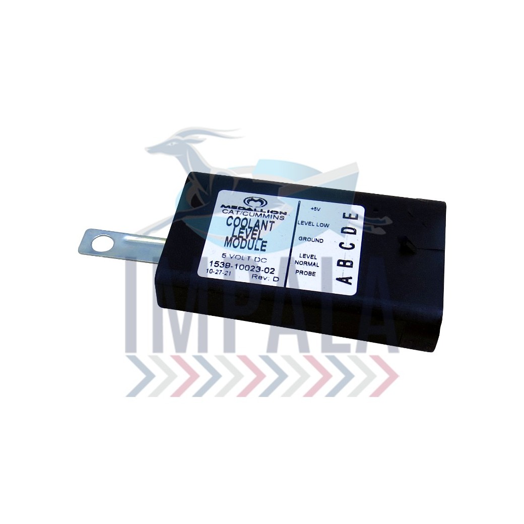 Electronic water level module with sensor probes for liquid detection.